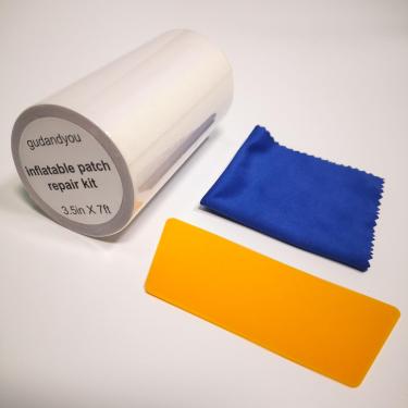 Imagem de gudandyou Kit De Reparo Remendo Inflável Tpu, Altamente Adesivo E À Prova D'Água, Adequado Para Colchão Ar, Castelo Inflável, Flutuador Piscina, Barraca, Fantasias, Decorações (3,5 Pol. X 7 Pés)