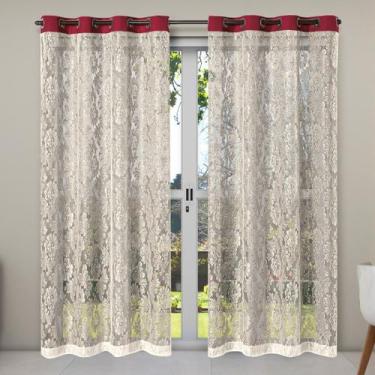 Imagem de Cortina Renda 4,00m x 2,50m Apartamento Oxford Sala Quarto Janela Cozi