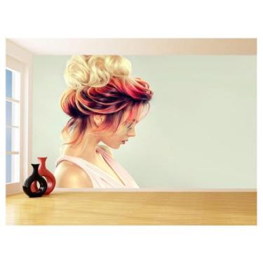 Imagem de Papel De Parede 3D Salão De Beleza Corte Cabelo 3,5M Slb31 - Você Deco
