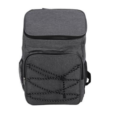 Imagem de Mochila mais refrigeradora Isolada à prova d'água à prova d'água de grande capacidade Oxford Ploth Backpack para acampamento Picnic Gray