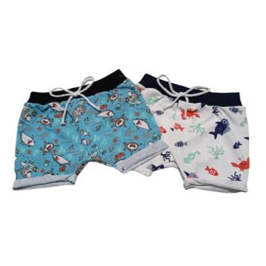 Imagem de Kit Shorts Bebê Menino - Kadu Modas , G 6-9 meses