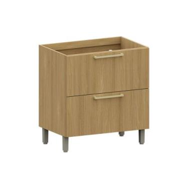 Imagem de Balcão de Cozinha 80cm 1 Porta 2 Gavetas Elegance Luciane Móveis, Frei