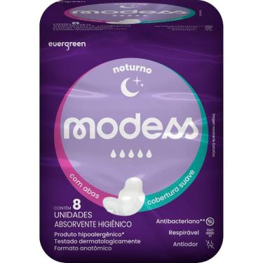 Imagem de Absorvente Modess Noturno Suave Com Abas 8 unidades