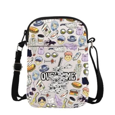 Imagem de TSOTMO Anime Merch JJK Merch Kento Merch Overtime Bolsa tiracolo para fãs de anime Kento presente, Cruz de horas extras, Bolsa tiracolo