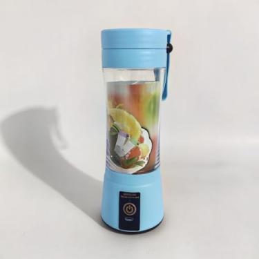 Imagem de Mini Liquidificador Portátil Shake 6 Laminas 380ML Cabo USB 110V 220V espremedor de laranja elétrico(azul)