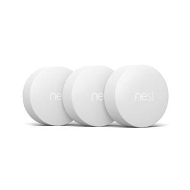 Imagem de Google Sensor de temperatura Nest Pacote com 3 unidades - Sensor de termostato Nest - Sensor de ninho que funciona com termostato Nest Learning e termostato Nest E - Casa inteligente