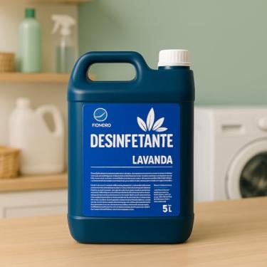 Imagem de Desinfetante Lavanda 5 Litros Anti Germes Bactericida Perfume Duradouro Limpeza Pesada Piso Banheiro Cozinha