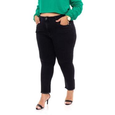 Imagem de Calça Jeans Feminina Básica Plus Size Levanta bumbum Mídi - The cove, 