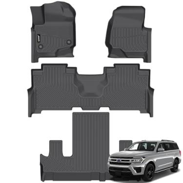 Imagem de Jenofa Tapetes de carro para Ford Expedition 2021-2024 (apenas modelo máximo balde 7 assentos) tapetes para todos os climas forro automotivo tapete de carro personalizado para acessórios de expedição