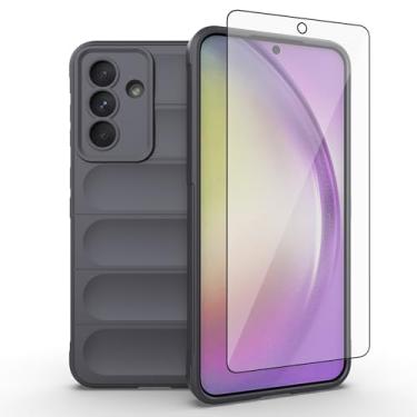Imagem de Asuwish Capa de celular para Samsung Galaxy A36/A56 5G com protetor de tela de vidro temperado e TPU macio, fina, à prova de choque, capa protetora de silicone acessórios A 36 56 mulheres, homens