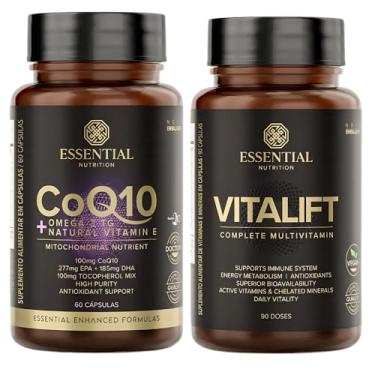 Imagem de Kit Coenzima Q10 Coq10 (60cps) + Polivitamínico Vitalift (90cps) - Essential Nutrition