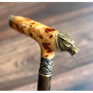 Imagem de Cane BURL Bengalas de bengala, palhetas de madeira, acessórios masculinos exclusivos e exclusivos (#B7)