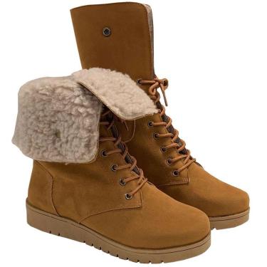 Imagem de Bota com pelo Cano Alto Feminina Clara Jordana totalmente forrada-Feminino