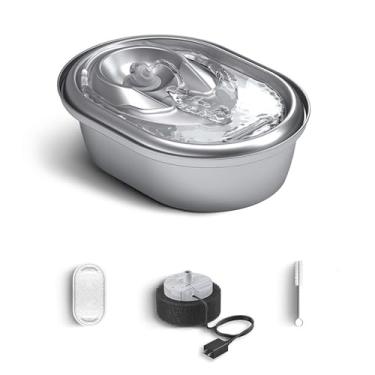 Imagem de Ymiko Pet Water Dispenser Filter Aço Inoxidável Cat Fonte Ringos de Reposição de Alto Desempenho Mídia de Filtro de Desempenho para Fontes de Bebida para Animais de Estimação 8 Pacote