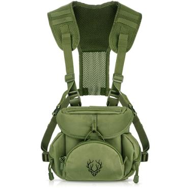 Imagem de Baú de arnês binóculo para homens e mulheres – Nosso arnês e capa Bino é ótimo para caça, caminhadas e tiro – As alças Bino seguram seus binóculos – Comporta telêmetros, telefones, balas, etc