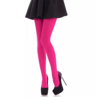 Imagem de Meia Calça Neon Brilha na Luz Negra Festa Carnaval Halloween - NoBrand