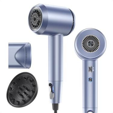 Imagem de chouqin Secador De Cabelo Com Difusor: Presente Para Mulheres E Homens, 700 Milhões Íons Cuidado, 37 M/S, Alta Velocidade Sopro, 160.000 Rpm, 1500 W, 5 Níveis Aquecimento 2 Configurações, Controle T