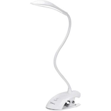 Imagem de Luminária De Mesa Touch 14 Leds Ajustavel Garra Branca - Mkb