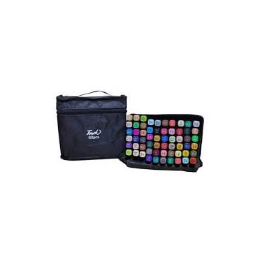 Imagem de Kit Criativo 60 Marcadores Touch + 1 Livro de Colorir Doramas – Conjunto Completo para Colorir e Desenhar com Canetinhas Vibrantes e Lindas
