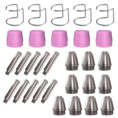 Imagem de Eagles SG-55 AG-60 WSD-60 Kit de consumíveis com ponta de tocha de corte de plasma, 30 peças para tocha SG55, AG-60, CUT60, LGK60