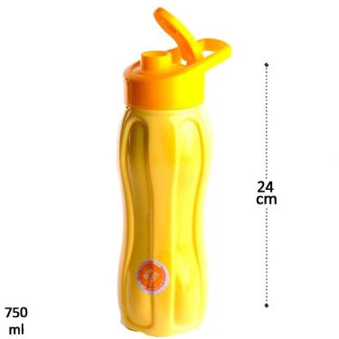 Imagem de Garrafa de Plástico  750ml Squeeze Believe Color - Tudo em Caixa