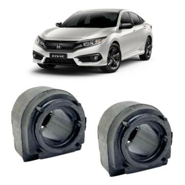 Imagem de Kit 2 Bucha Barra Estabilizadora Dianteira Civic G10 17/... - Solupe P