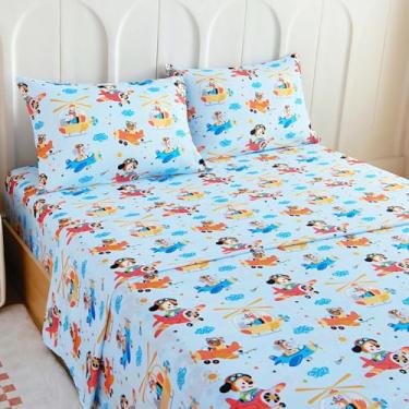 Imagem de Homilay Jogo de lençol completo infantil - 4 peças de lençol para meninos, meninas, adolescentes, crianças pequenas, bolsos profundos de fácil ajuste, respirável, sem rugas, aconchegante, macio com