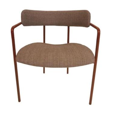 Imagem de Cadeira Coco Aço Carbono Cobre em Tecido, material ecológico e Couro N