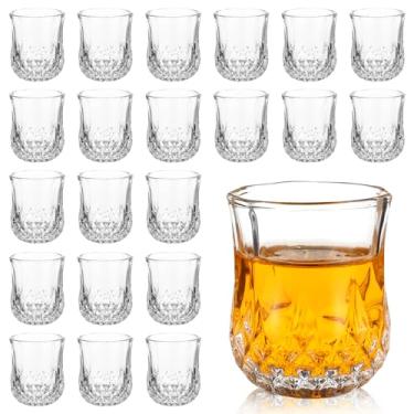Imagem de mekueeex 24 peças de copos de shot pequenos de 42,5 g Copos de shot clássicos Whisky Vodka Tequila Sherry Brandy Cordial Mini Snifters Copos para festas e bares