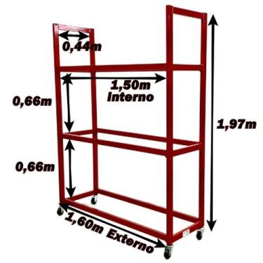 Imagem de Expositor de Pneus 3 Andares em Aço Desmontável - Modelo 04  Rampas Ma