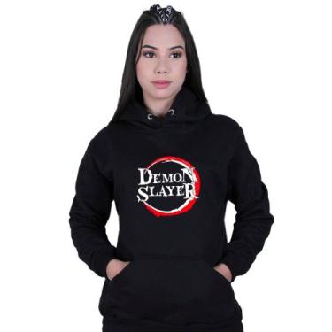 Imagem de Moletom Unissex Canguru Anime Demon Slayer - LAFRE, Preto, M