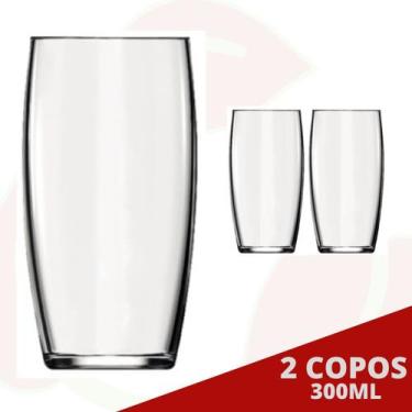 Imagem de Kit com 2 Copos Oca 300ML Transparente Água Suco Drinks - NADIR FIGUER
