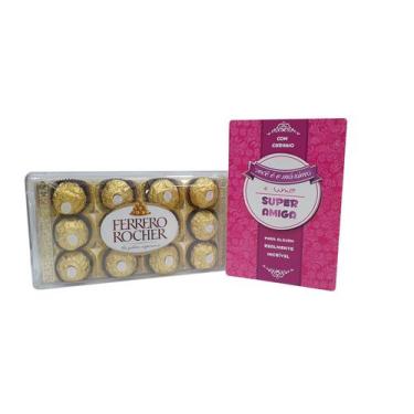 Imagem de Kit De Presente Para Amiga Chocolate Ferrero Rocher + Cartão, Kit1