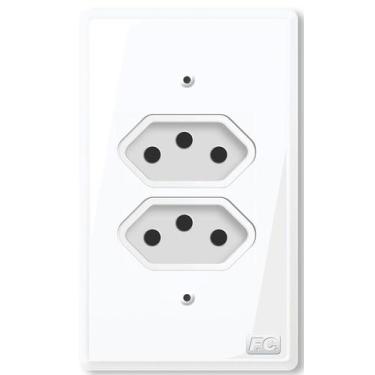 Imagem de Tomada Dupla 20A Com Espelho Branco - FC