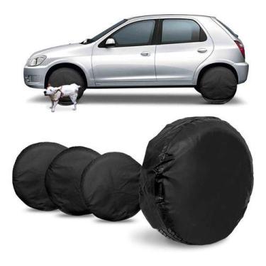Imagem de Kit 4 Capas Protetor de Roda Impermeável Xixi Cachorro Escolha Tamanho