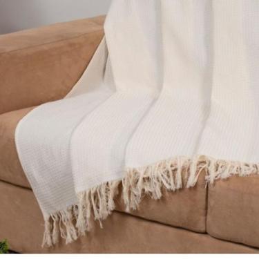 Imagem de Manta Xale Para Sofá - Cama 1,40x2,20m Tear Decorativa - Enxovais Anna