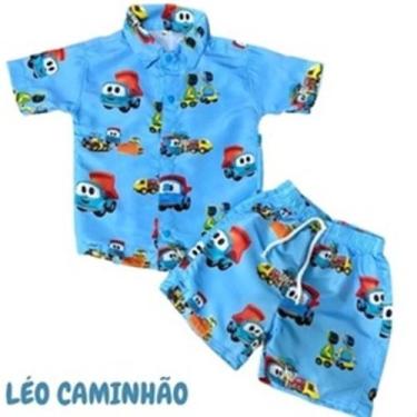 Imagem de Conjunto Menino Mauricinho Temático Léo Caminhão Azul - EDYNHOKIDS, 06