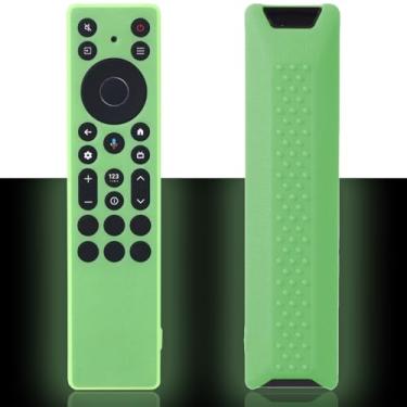 Imagem de Capa de controle remoto verde luminosa adequada para controle remoto TCL RC813A FMB1 RC923A FMB1 2025 leve antiderrapante capa de silicone para pele