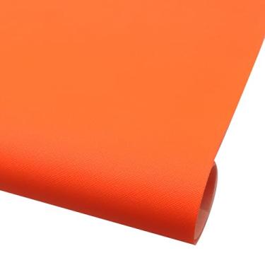 Imagem de David accessories Folhas de couro sintético de cor sólida artesanato em tecido 1 peça 11" x 55" (30 x 140 cm) para fazer brincos DIY laços (laranja escuro)