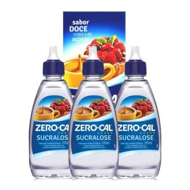 Imagem de Adoçante Zero Cal Sucralose Liquido 100ml Kit 3