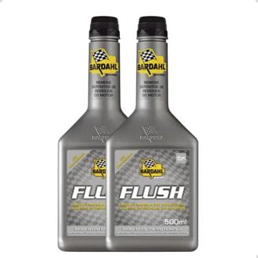 Imagem de Kit 2 Aditivo Limpeza Motor Carter Bardahl Flush 500ml Cinza, Cinza, Ú