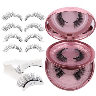 Imagem de Kit de 2 pares de cílios magnéticos sem necessidade de cola - Kit reutilizável de cílios postiços com aplicador de cílios magnéticos macios de natureza fácil de usar e remover por Wendy Lashes (dois