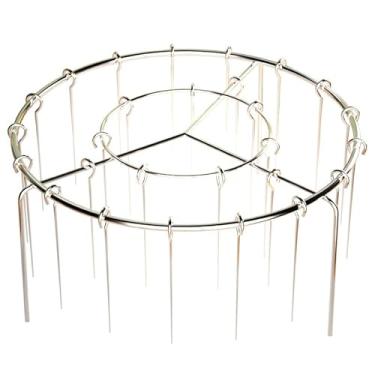 Imagem de Espeto vertical de aço inoxidável 304 para fritadeira a ar e forno - Suporte universal redondo para churrasqueira com 24 espetos de metal reutilizáveis - Acessórios de churrasco para carne, legumes