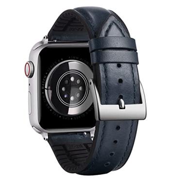 Imagem de BINLUN Pulseira de substituição compatível com Apple Watch Ultra SE SE2 séries 9/8/7/6/5/4/3/2/1 de 44 mm, 45 mm, 49 mm, 42 mm e 42 mm (fivela preta e dourada)