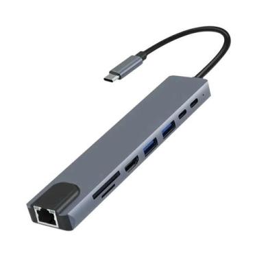 Imagem de Estação De Acoplamento Tipo-C 11 Em 1 HUB USB 3.0 Adaptador De Rede 4K
