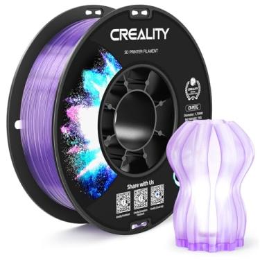 Imagem de CREALITY Filamento PETG Filamento de impressora 3D de 1,75 mm, carretel de 1 kg (2,2lb), precisão dimensional ± 0,03 mm, adequado para Ender, Bambu Lab, impressoras ELEGOO FDM, roxo claro translúcido