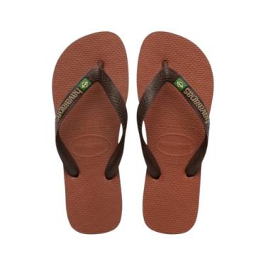 Imagem de Chinelo Havaianas Brasil logo Ferrugem Café 41/42