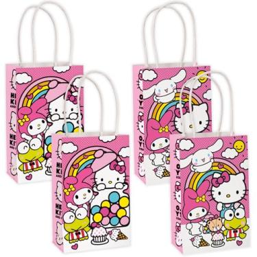 Imagem de Unique Hello Kitty Goodie Bags – 16 sacos de papel para festa – Decorações de aniversário Hello Kitty – oficialmente licenciadas – perfeitas para lembrancinhas de aniversário e festa de crianças