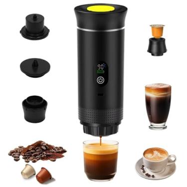 Imagem de SuperRC Cafeteira portátil, máquina de café expresso 3 em 1 para viagens, mini cafeteira de 20 bar compatível com café moído e cápsula para carro, trailer, caminhadas, acampamento, escritório, máquina