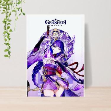 Imagem de Quadro Decorativo Jogo Genshin Impact A4  Placa MDF - Lomi Art, GEN015